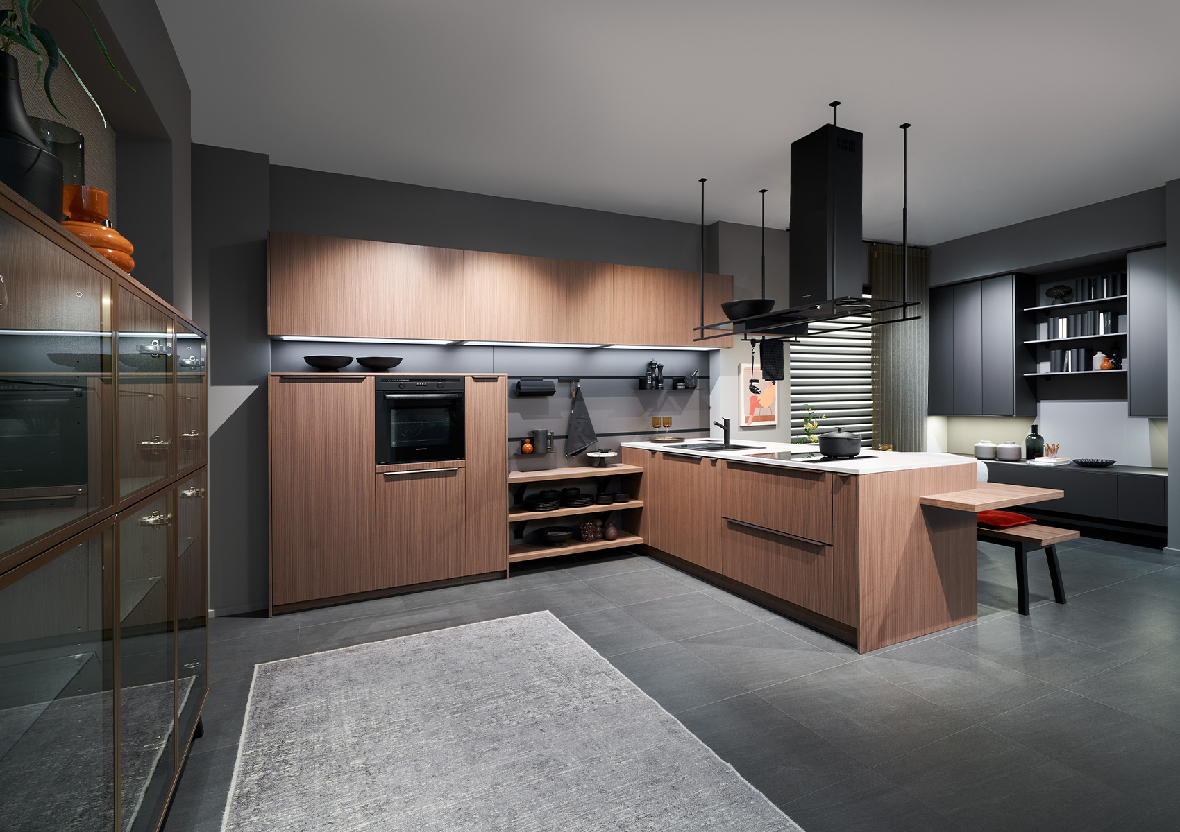 LINEA natural walnut  VEGAS metallic brown
